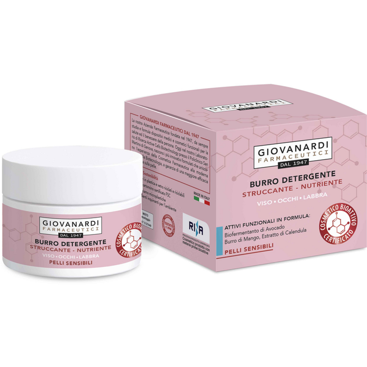 Giovanardi-Burro-detergente-100-ml.jpg Очищувальне масло для чутливої шкіри Giovanardi Burro detergente 100 ml - Зображення 1