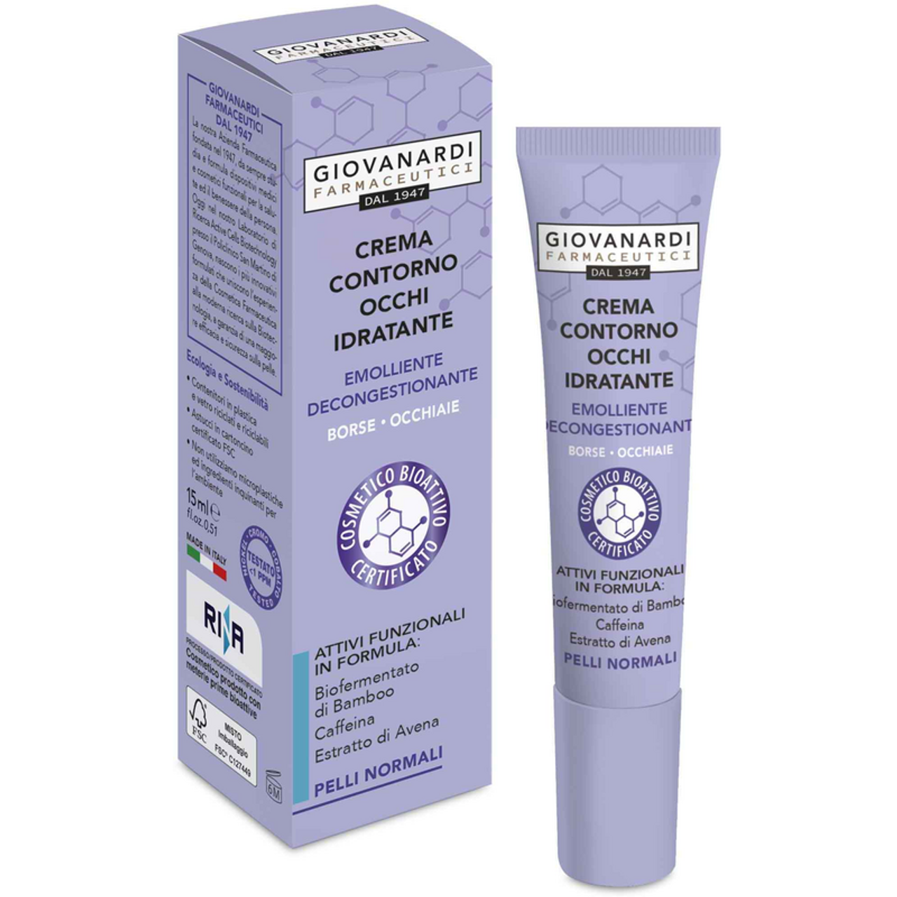 Giovanardi-Crema-contorno-occhi-15-ml.webp Зволожувальний крем для контуру очей Giovanardi Crema contorno occhi 15 ml - Зображення 1